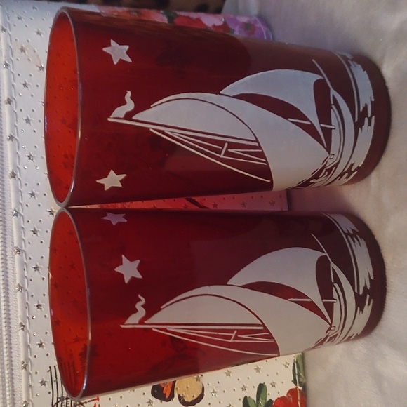 Red Sailboat Glasses - Picture 2 of 7